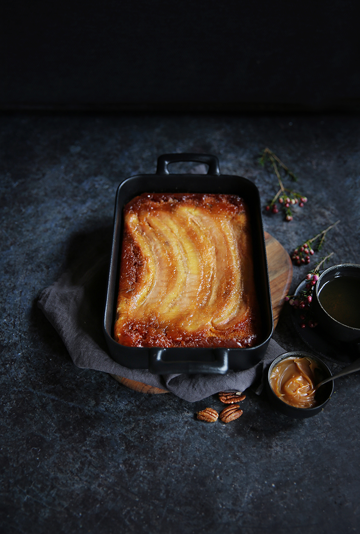 gâteau renversé bananes caramel BD