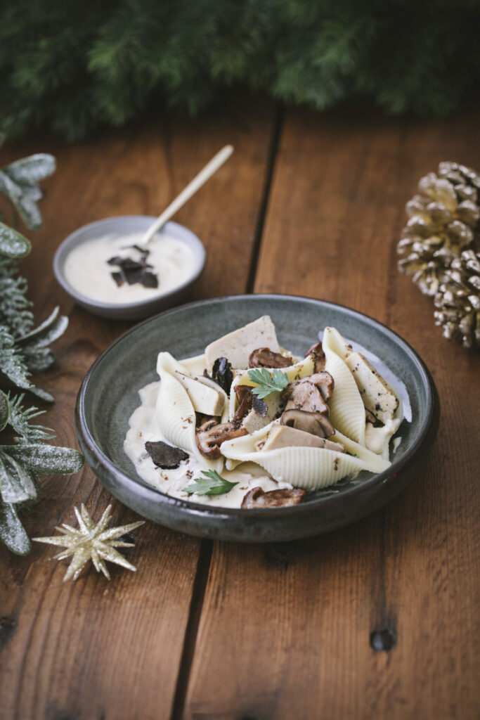 Conchiglionis farcis au foie gras et à la truffe