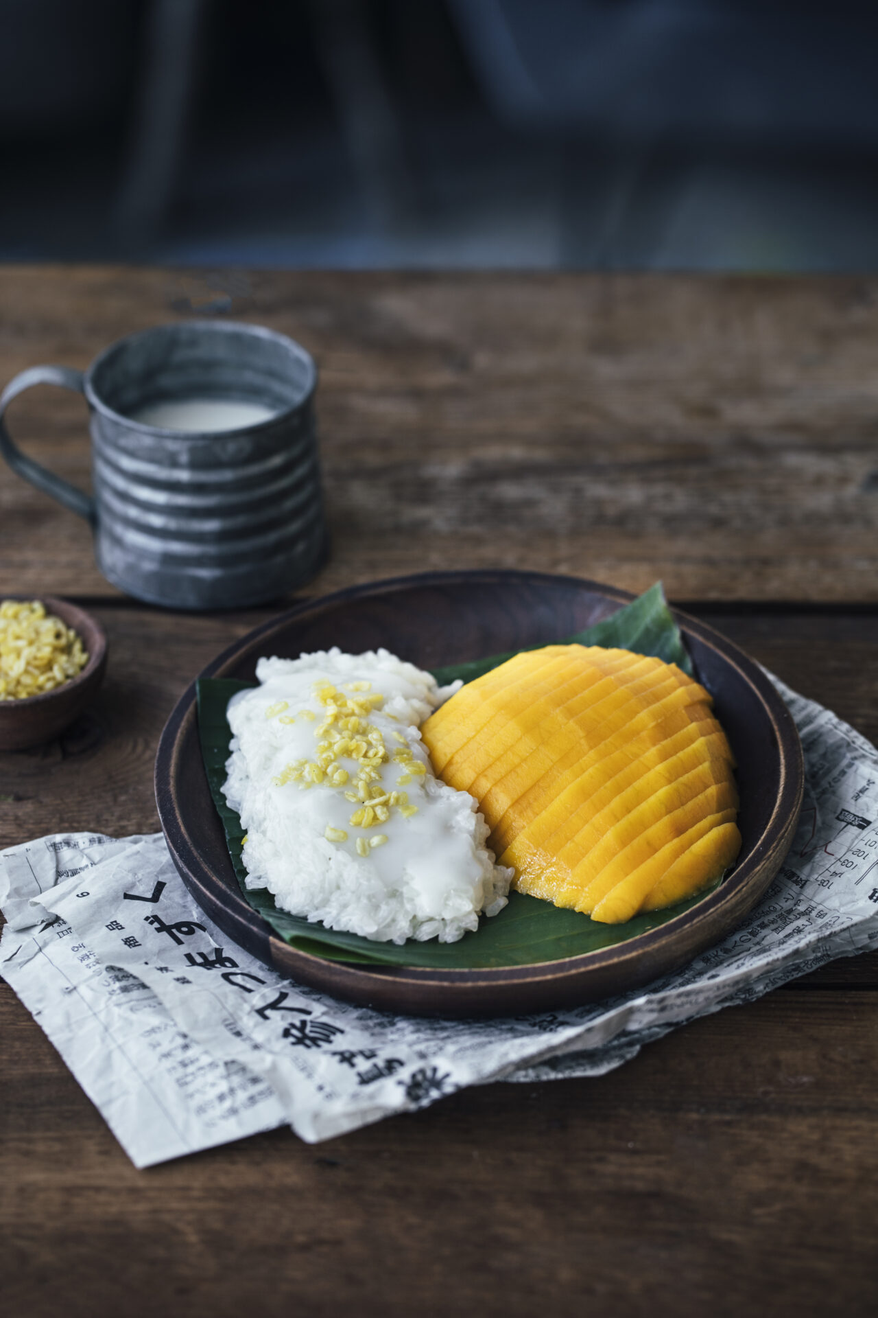 Riz gluant au lait de coco à la mangue - Stephatable