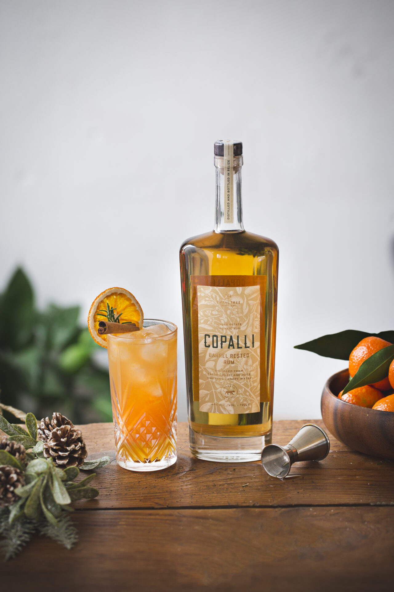 Cocktail noisette. rhum clementine