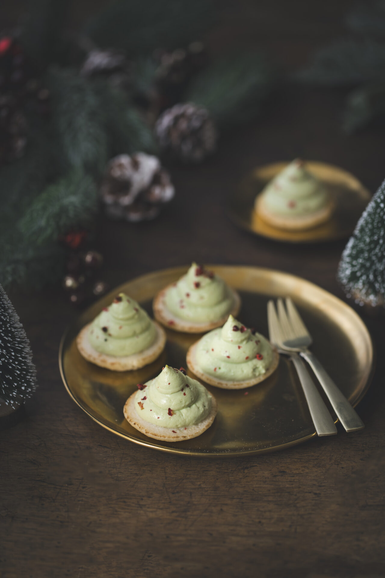 Sapins de noel en guacamole