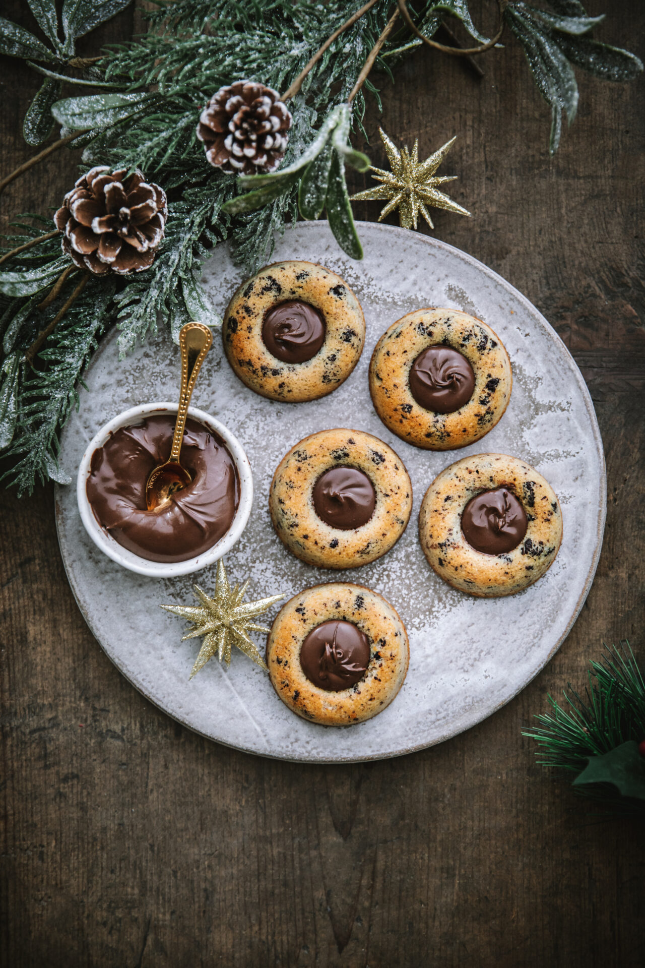 financiers tigrés à la pâte à tartiner